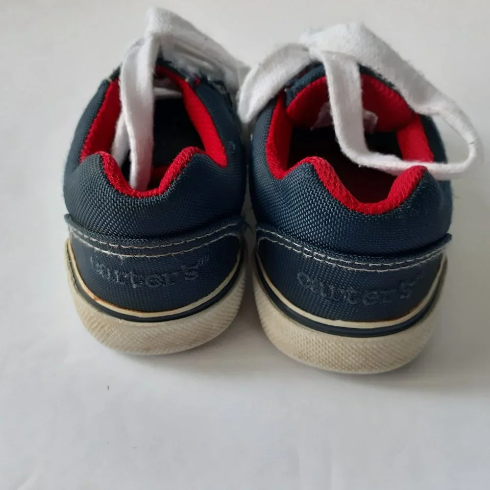 Carter's Boys Shoes Navy Canvas Laces Size 7